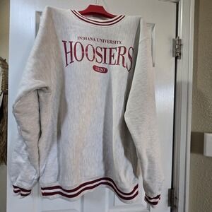 Champion Indiana Hoosiers Uni M crewneck Pullover Sweatshirt Reverse Weave